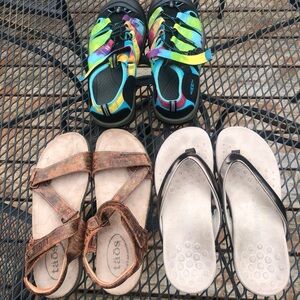Lot of Women’s Sandals, Variety High Quality Brands, Sizes to Fit 5-5.5